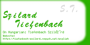 szilard tiefenbach business card